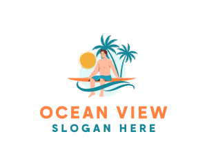 Ocean Beach Surfer logo design