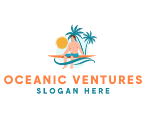 Ocean Beach Surfer logo design