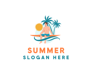 Ocean Beach Surfer logo design