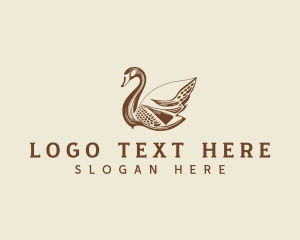 Avian - Flying Goose Aviary logo design