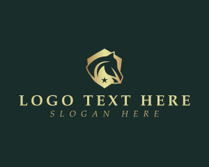 Abstract - Shield Equine Horse logo design
