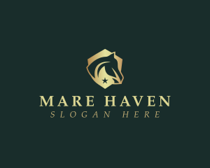 Mare - Shield Equine Horse logo design