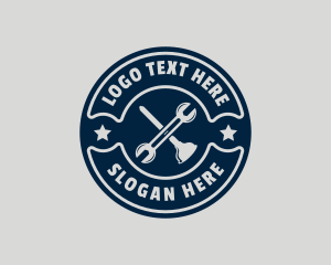 Wrench - Wrench Plunger Repair logo design