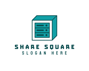 Sharing - Online Server Cube logo design