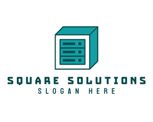 Online Server Cube  logo design