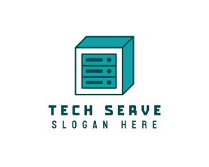 Server - Online Server Cube logo design