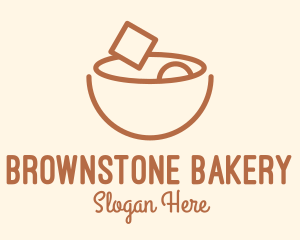 Brown - Brown Food Bowl Outline logo design