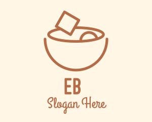 Baking - Brown Food Bowl Outline logo design
