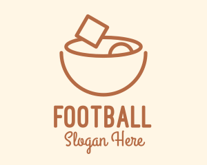 Simple - Brown Food Bowl Outline logo design