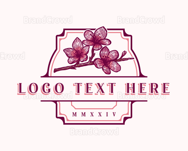 Plum Blossom Flower Logo