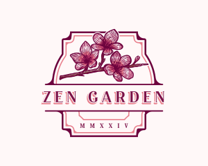 Plum Blossom Flower logo design