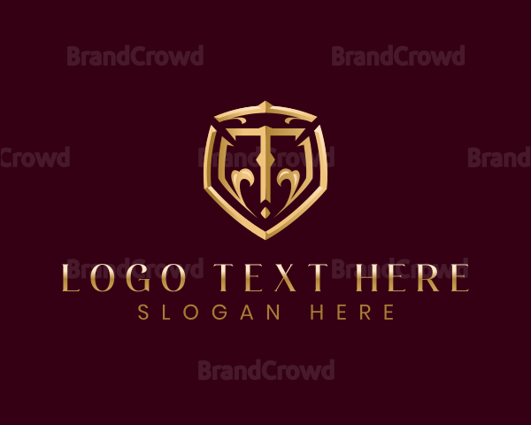 Luxury Premium Shield Letter T Logo