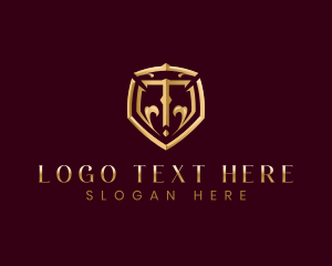 Luxury Premium Shield Letter T Logo