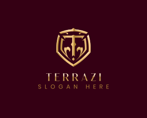 Luxury Premium Shield Letter T logo design