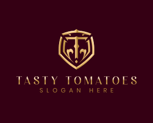 Luxury Premium Shield Letter T logo design