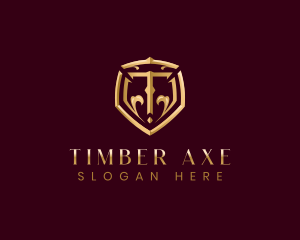 Luxury Premium Shield Letter T logo design