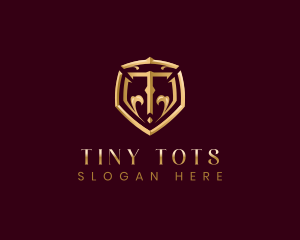 Luxury Premium Shield Letter T logo design