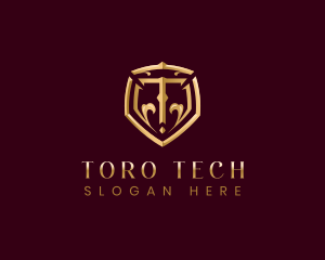 Luxury Premium Shield Letter T logo design