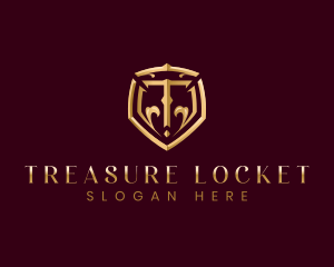 Luxury Premium Shield Letter T logo design