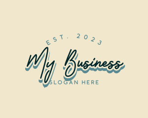 Cursive Clothing Business logo design