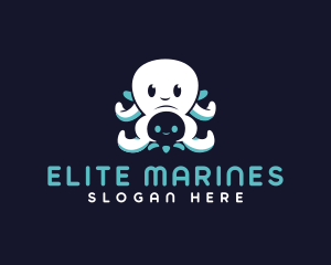 Marine Ocean Octopus  logo design