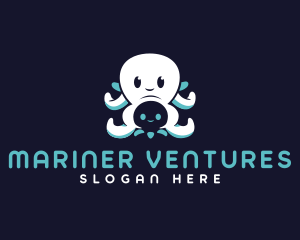 Marine Ocean Octopus  logo design