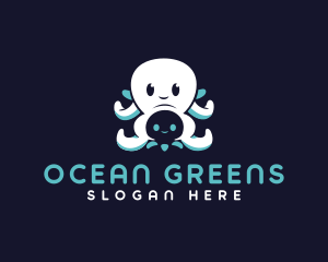 Marine Ocean Octopus  logo design