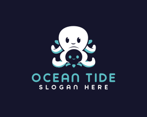 Marine Ocean Octopus  logo design