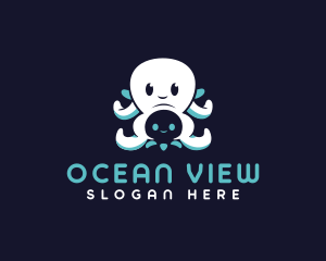 Marine Ocean Octopus  logo design