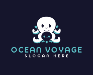 Marine Ocean Octopus  logo design