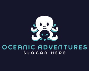 Marine Ocean Octopus  logo design