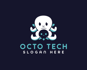 Marine Ocean Octopus  logo design