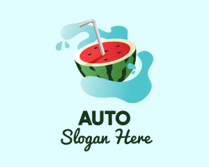 Watermelon Slice Juice Logo