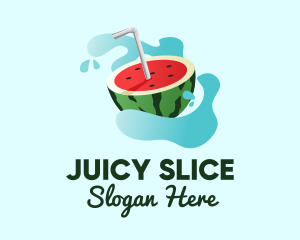 Watermelon - Watermelon Slice Juice logo design