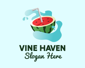 Watermelon Slice Juice logo design