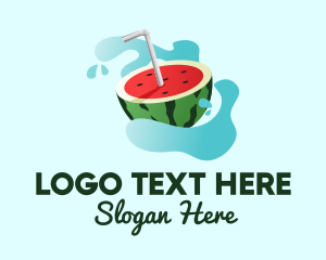 Watermelon Slice Juice Logo