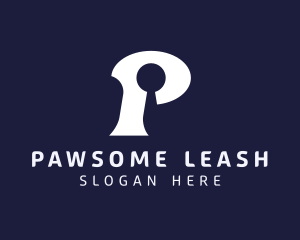 Property Keyhole Letter P logo design