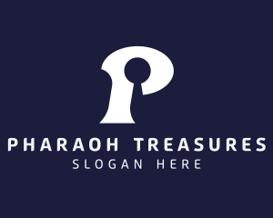 Property Keyhole Letter P logo design