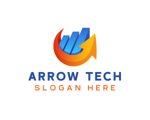 Arrow - Finance Arrow Graph logo design