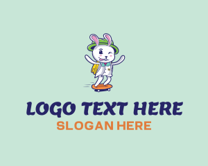 Play - Skater Bunny logo design