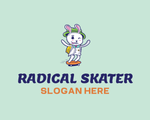 Skater Bunny logo design