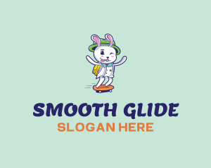 Glide - Skater Bunny logo design