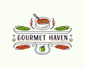 Gourmet Restaurant Bistro logo design