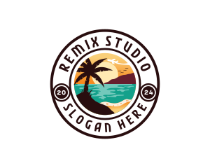 Beach Ocean Travel Logo