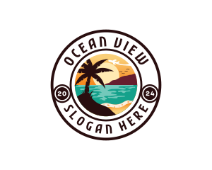 Beach Ocean Travel logo design