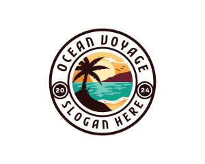 Beach Ocean Travel logo design