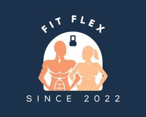Fitness - Crossfit Couple Trainer logo design