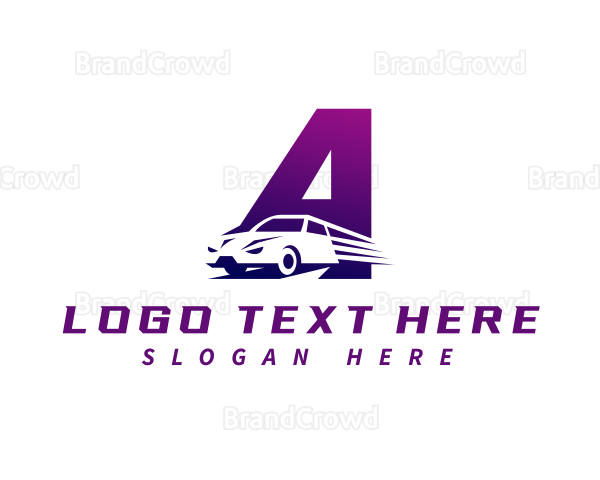 Race Car Letter A Logo