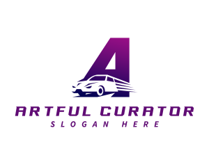 Race Car Letter A logo design