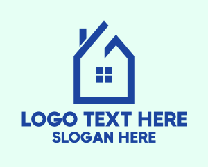Blue - Traditional Single House logo design